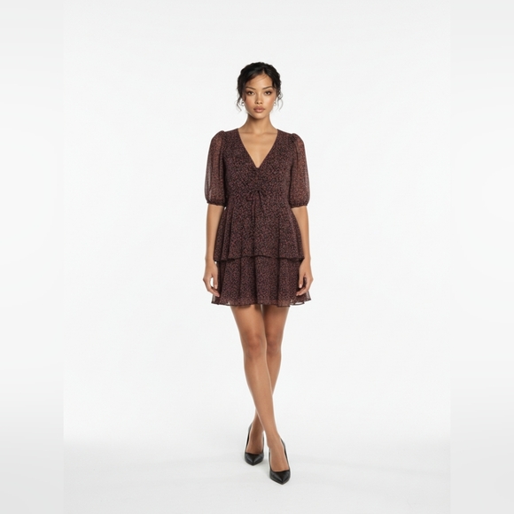 Sugarlips Dresses & Skirts - Sugar lips red and black floral layered dress Size Medium NWOT